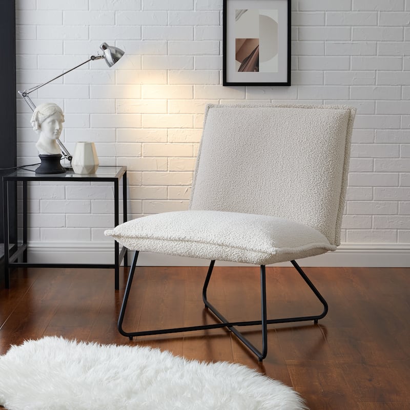Oron Pillow Accent Chair - Natural Sherpa