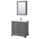 Option Dark Gray / White Quartz Top / Polished Chrome