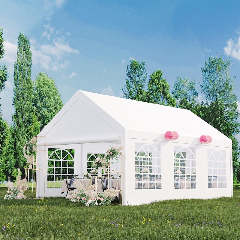 13 x 20 FT Outdoor Tent for Backyard with Removable Sidewalls & 3 Storage Bags - 13 x 20 FT