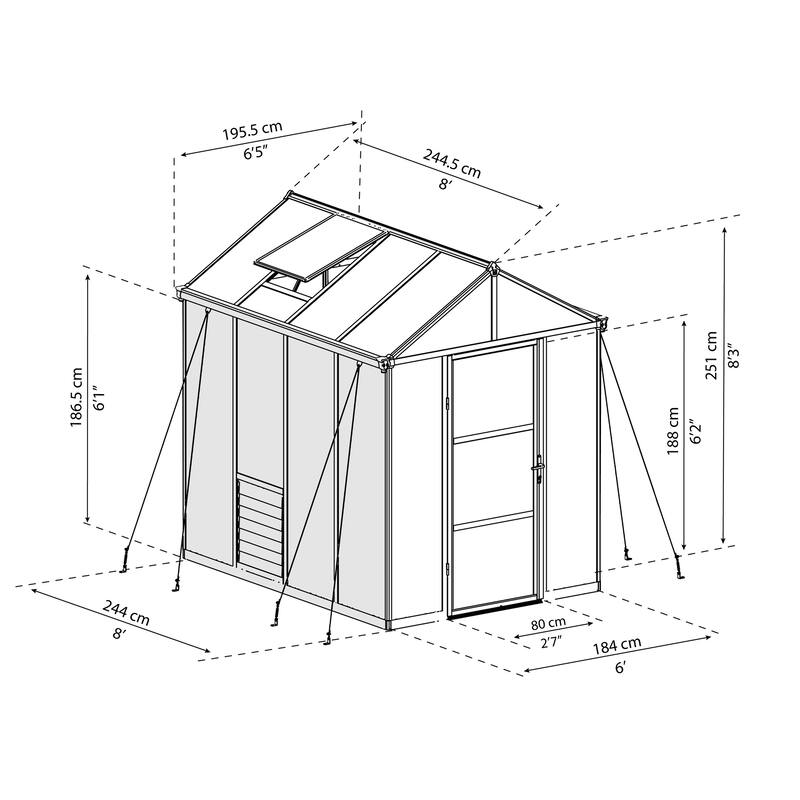 Glory Gray/Diffused DIY Greenhouse Kit