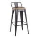 preview thumbnail 1 of 1, Bistro Barstool, Cafe Counter Chair, Patio High Chair, Dining Chair Black