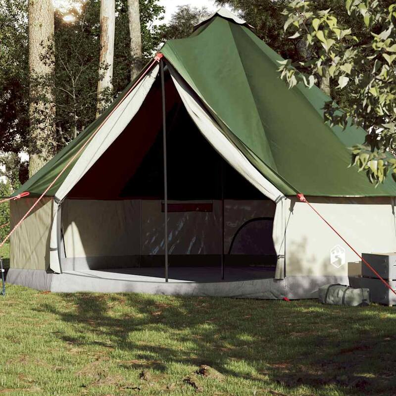vidaXL Family Tent Tipi Blue Waterproof - Green-10 person