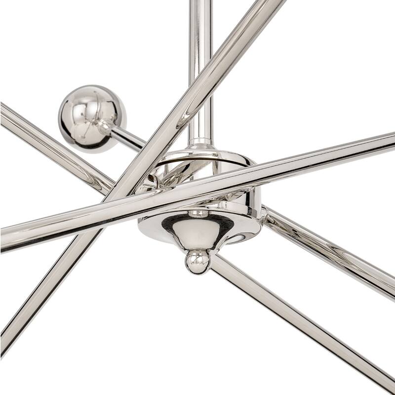 LamQee Sputnik Metal Chandelier with Clear Glass Globe Shades