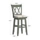 preview thumbnail 8 of 65, Eleanor Double X Back Wood Swivel Bar Stool by iNSPIRE Q Classic