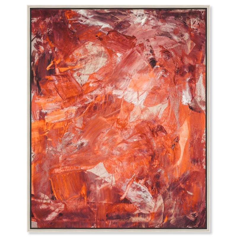 Shades of Red II Canvas by Art Remedy - Silver - 36" x 45"