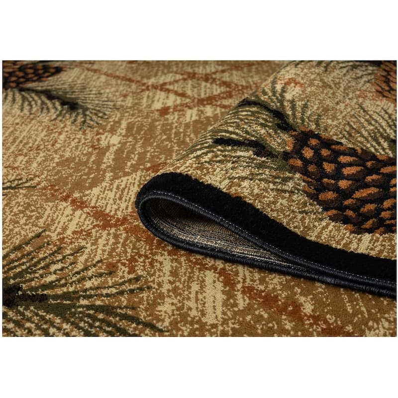 Sunset Valley Spruce Pine Antique Lodge Area Rug