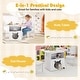 preview thumbnail 5 of 8, Gymax 3 PCS Kids Table and Chairs Set Furniture w/Cat House Hole &
