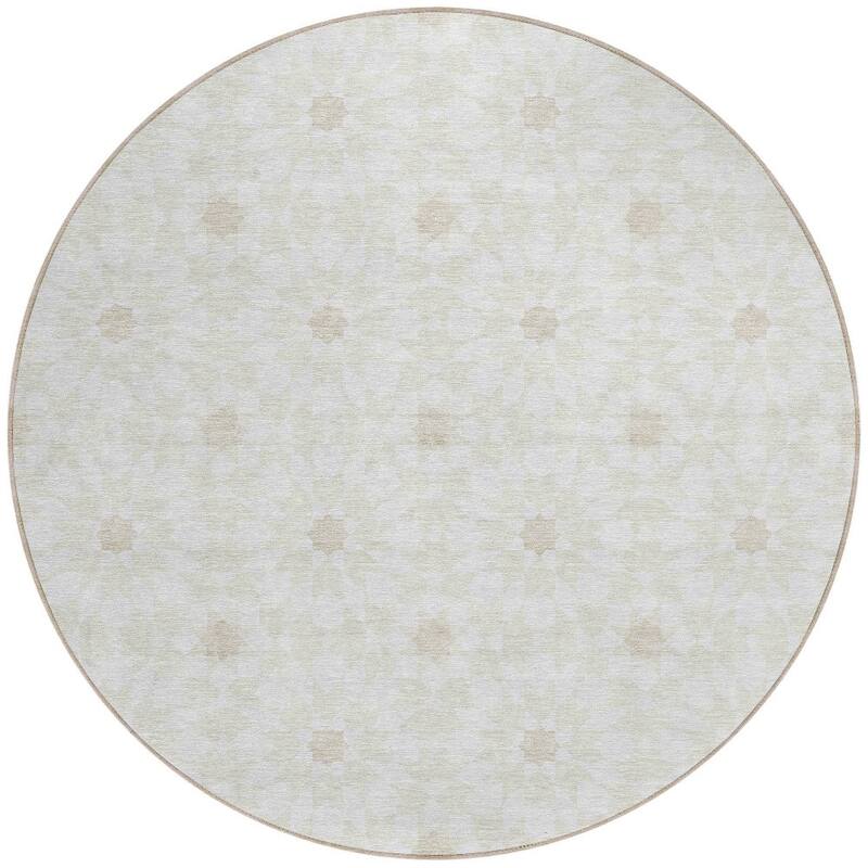 HomeRoots Floral Medallion Transitional Rectangle Outdoor Rug