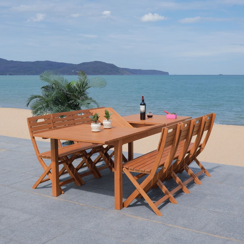 SAFAVIEH Outdoor Einy Dining Table - 90Wx35Dx30H