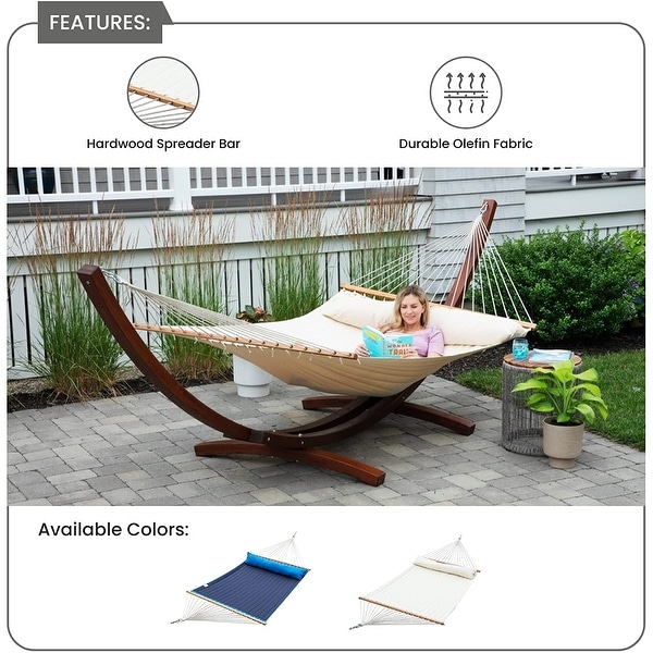 Ceara Patio Hammock Olefin Double Hammock Outdoor Patio Swing