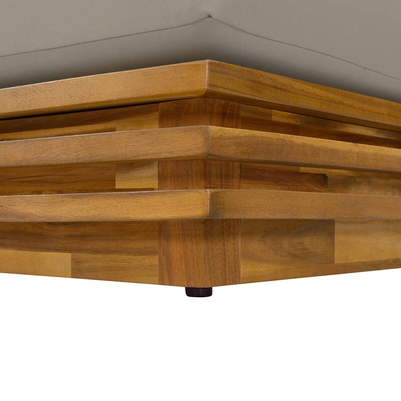 Christopher Knight Home - Solvane Outdoor Solid Wood Conversation Set with Cushions and Side Table