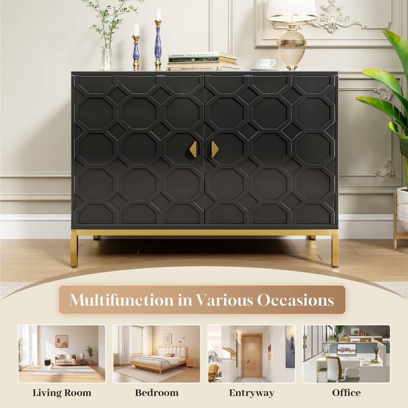 Clihome 40-inch Two Door Glossy Media Storage Cabinet/Buffet