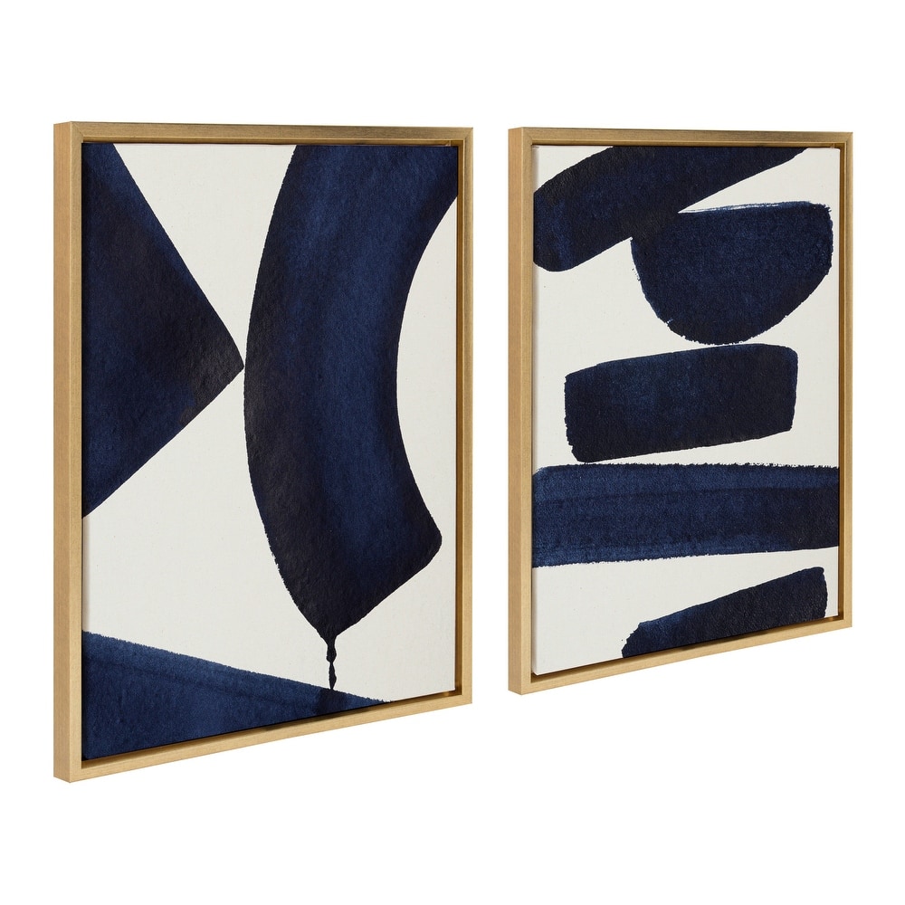 Kate and Laurel Sylvie Japandi 26 Framed Canvas Art Set by Rocket Jack