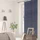 preview thumbnail 10 of 8, InStyleDesign Prussian Blue 4-Panel Single Rail Panel Track / Room Divider / Blinds 48"-88"W, Panel width 23.5" 88"W x 116"H - Satin Nickel Track