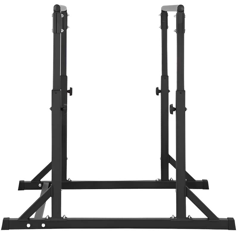 Black Steel Dip Bar with 800 lbs Capacity & 7-Level Adjustment - 49.6" x 47.6" x 49.2"