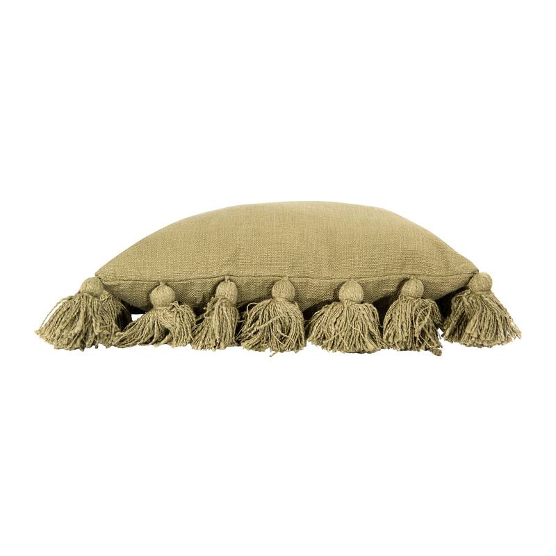 Cotton Pillow with Tassels