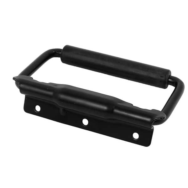 Cabinet Metal 90 Degree Spring Loaded Folding Pull Handle Grip Black ...