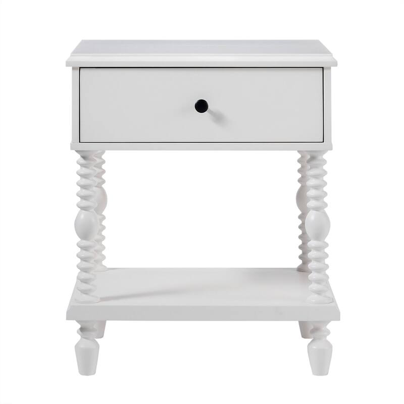 Walker Edison Easy Assembly Solid Wood 1-Drawer Nightstand