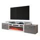 Rova WH-EF Electric Fireplace Modern 75" TV Stand