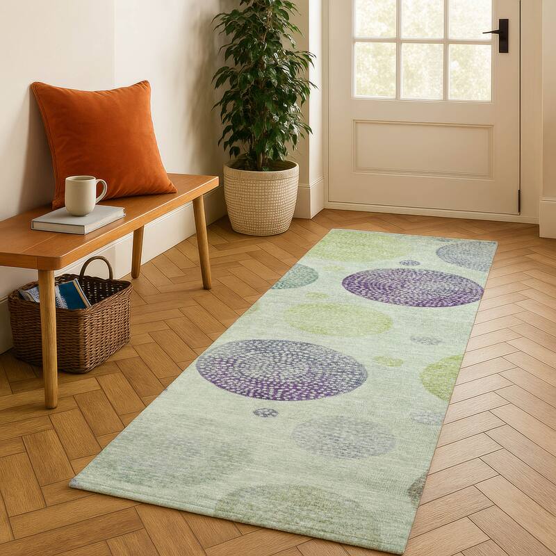 Premium Washable Super Soft Mayfield Rug - Aloe - 2'3" x 7'6"