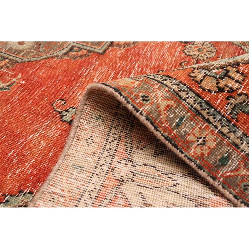 ECARPETGALLERY Hand-knotted Antalya Vintage Light Red Wool Rug - 6'10 x 10'6