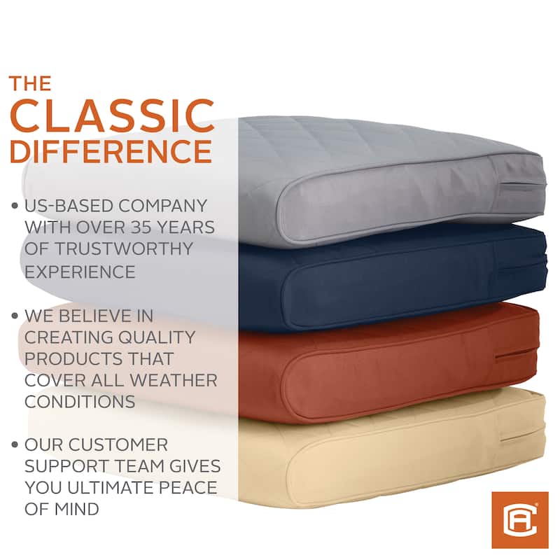 Classic Accessories Montlake FadeSafe Patio Chair/Loveseat Back Quilted Cushion