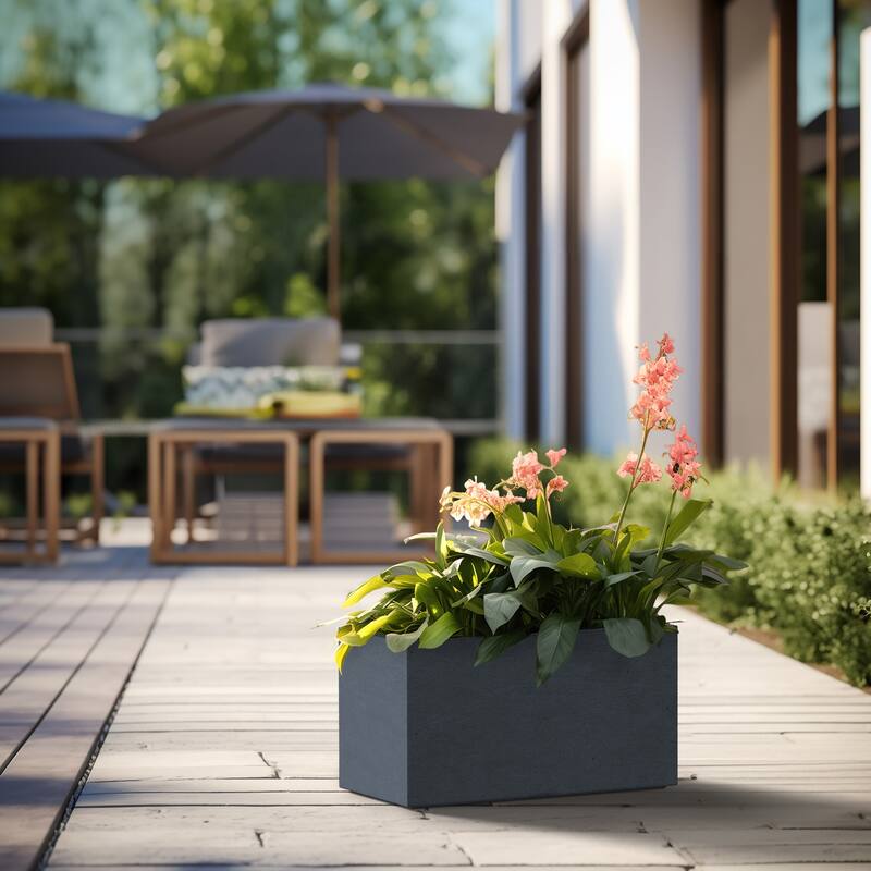 Tall Concrete Rectangle Plant Boxes / Large Indoor and Outdoor Flower Planters