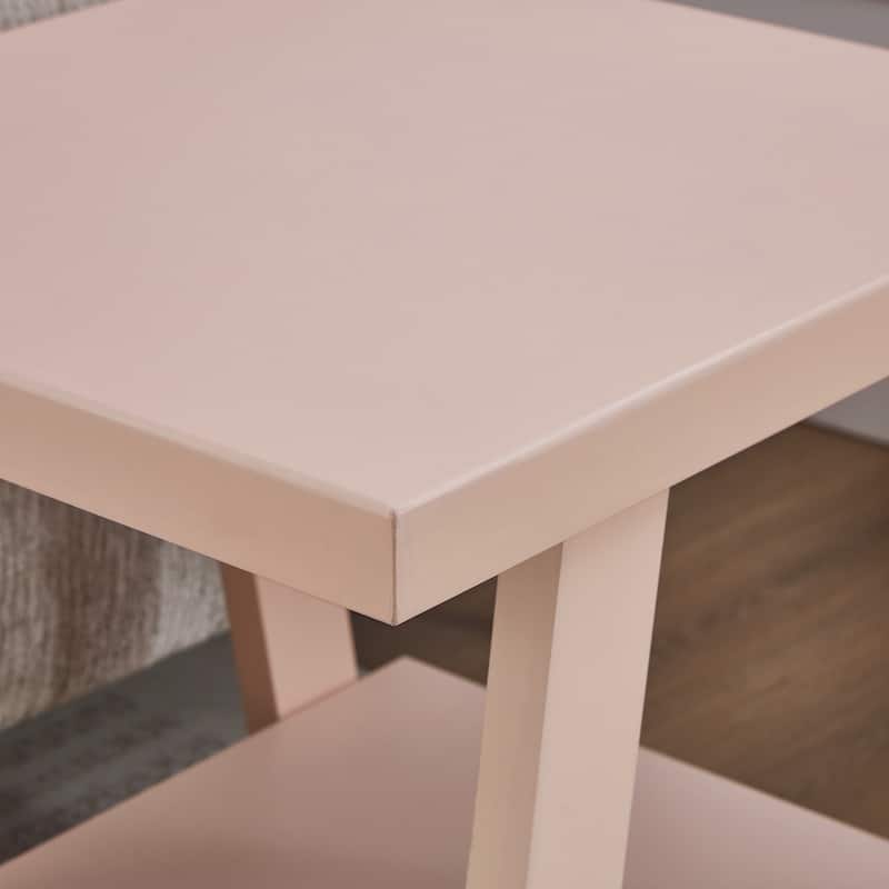 The Gray Barn Cedar Ridge Contemporary Replicated Wood Shelf End Table