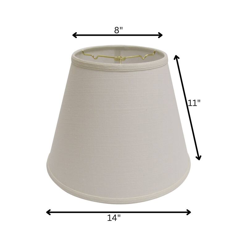 Deep Hardback Lampshade with Washer Fitter, White