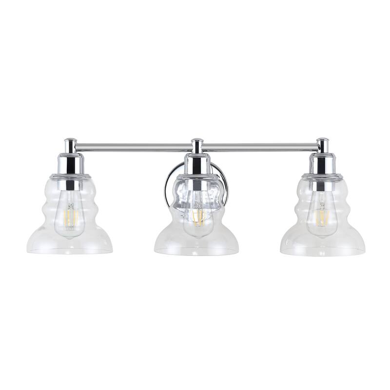 Modernist Vintage Metal/Glass Industrial Rustic LED Vanity, by JONATHAN Y
