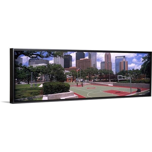 Shop Basketball Court With Skyscrapers In The Background Houston