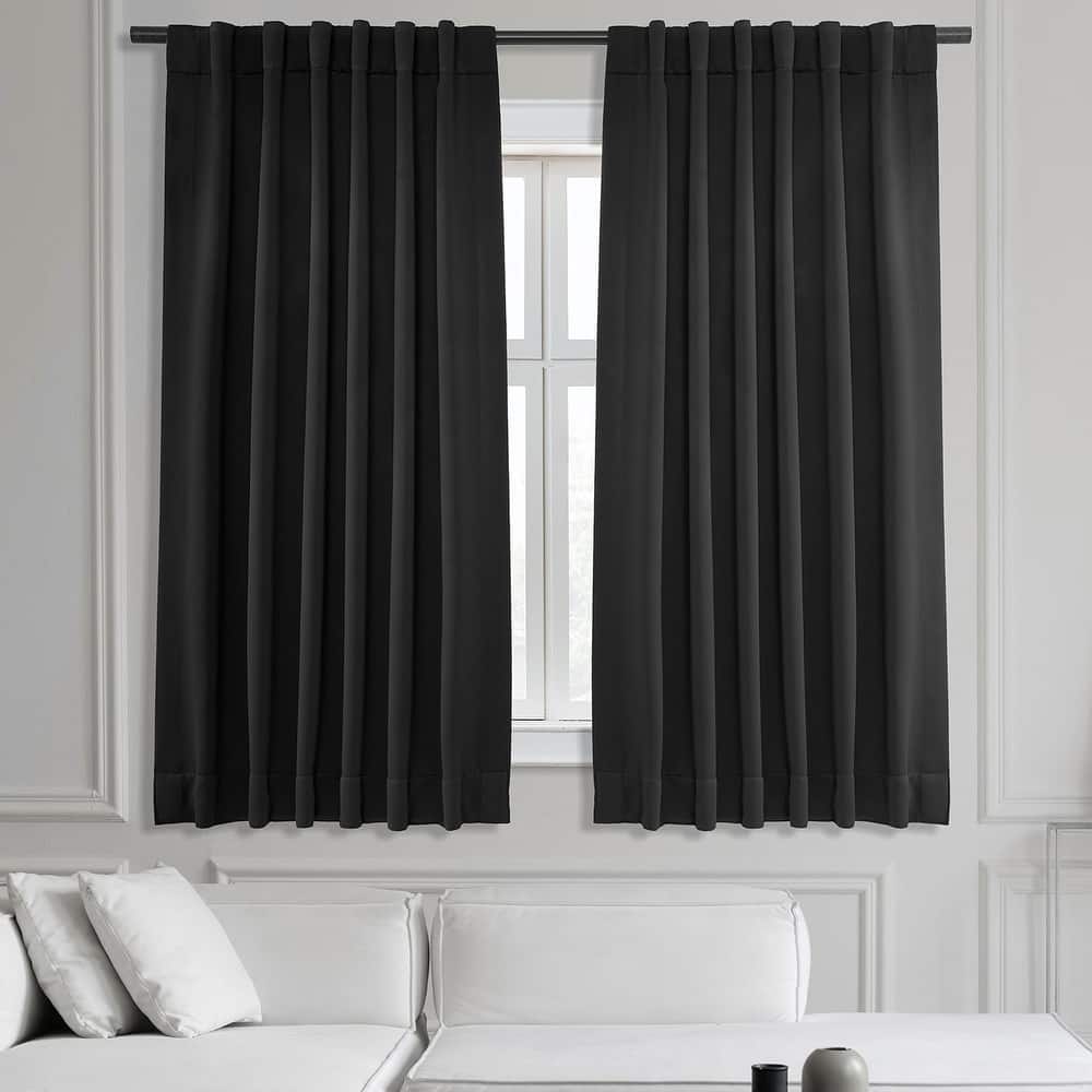 Exclusive Fabrics Room Darkening Curtain Panel Pair 63 inches (2 Panels) - 50 x 63