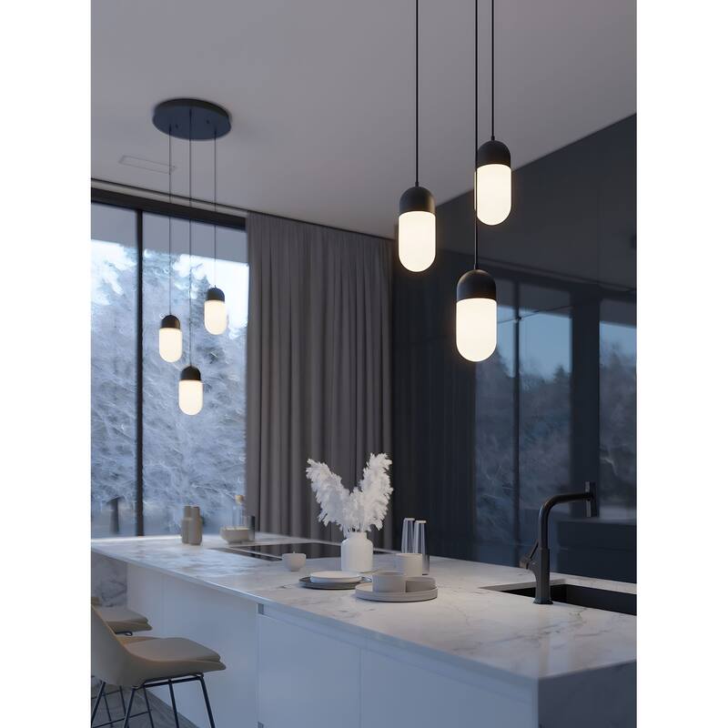 AFX IRVP05LAJUDRND3 Irvine 18" Wide LED Multi Light Pendant