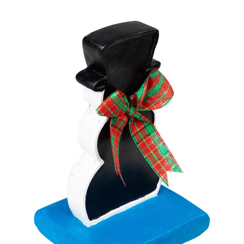 3 Reindeer, Tree, Snowman Chalkboard Christmas Stocking Holders 7"