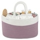 preview thumbnail 7 of 19, Large Portable Baby Diaper Caddy Organizer Nursery Storage Bin and Car Travel Basket by Comfy Cubs Mauve