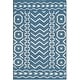 preview thumbnail 6 of 16, SAFAVIEH Handmade Flatweave Dhurries Denice Modern Wool Rug 2'6" x 4' - Dark Blue/Ivory