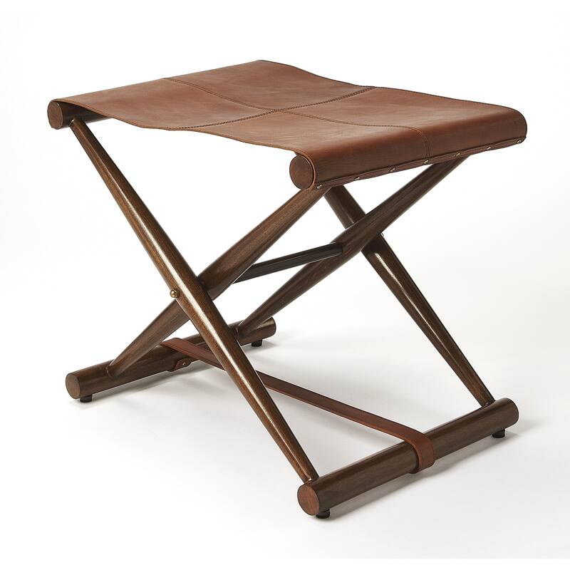 Butler sutton leather folding stool
