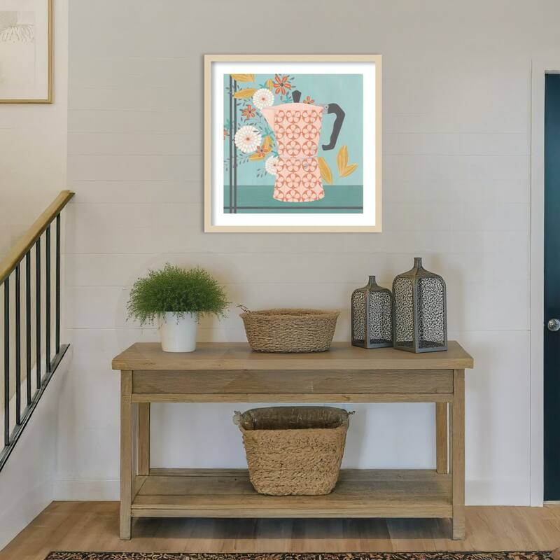 Whimsical Kitchen No. 1 by June Erica Vess Wood Framed Wall Art Print