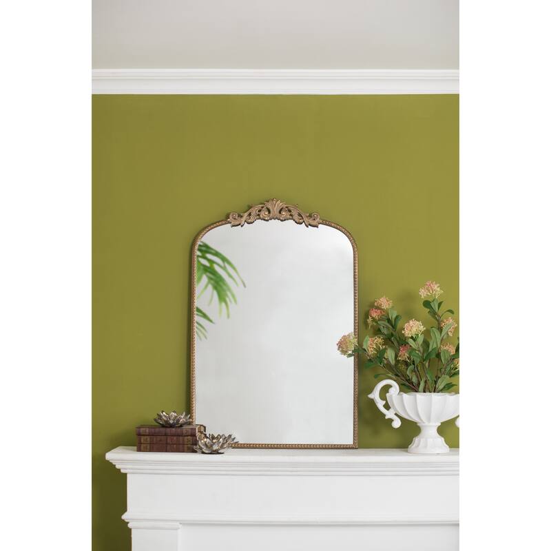 Classic Antique Arched Mirror Hanging or Leaning Against Wall