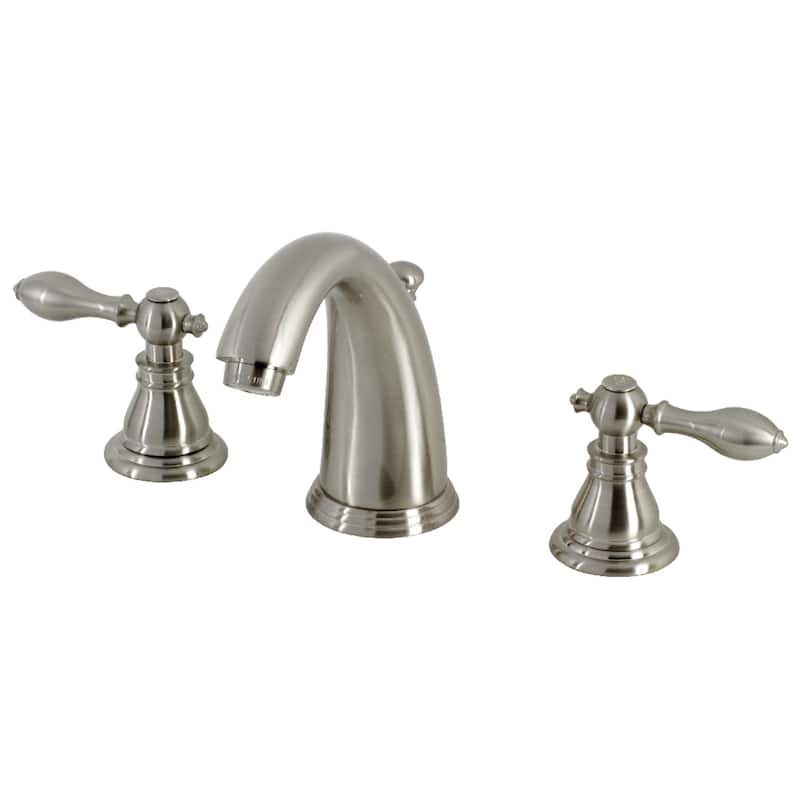 American Classic Deck Mount Widespread Bathroom Faucet - Brushed Nickel