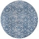 preview thumbnail 34 of 38, SAFAVIEH Brentwood Rosalba Traditional Oriental Rug 5' Round - Navy/Light Grey - Round
