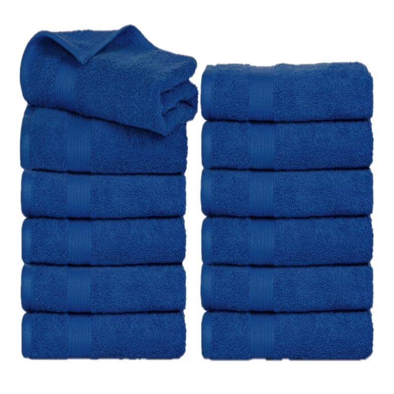 Luxurious Cotton 600GSM Hand Towels 18x28 Inch by Ample Decor 12 Pcs