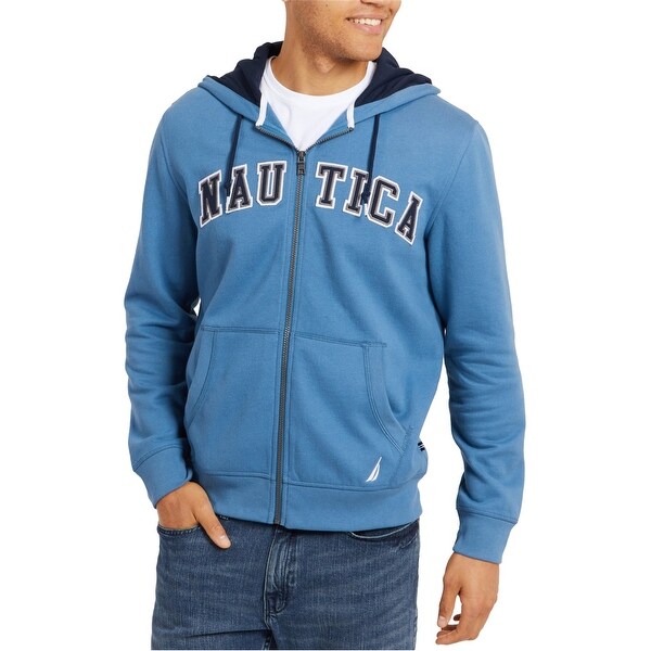 Nautica Mens Logo Hoodie Sweatshirt. Opens flyout.