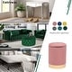 preview thumbnail 7 of 88, Adeco Round Storage Ottoman Footrest Stool Velvet Gold Plating Base