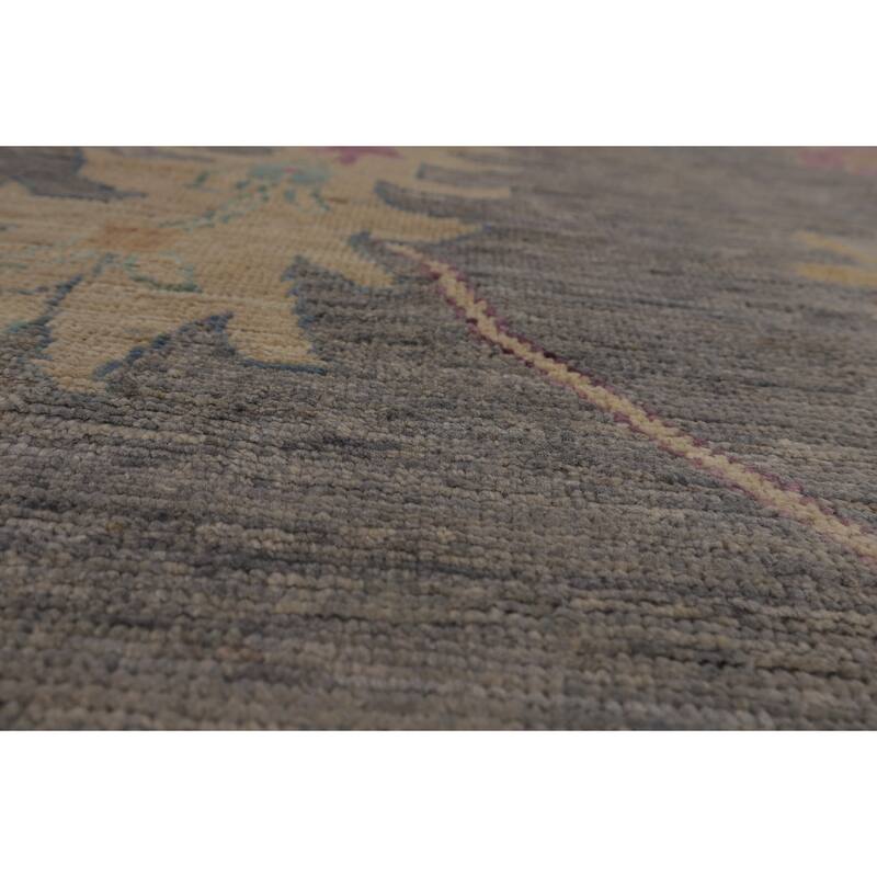Grey Oriental Oushak Turkish Large Area Rug Handmade Wool Carpet - 10'0"x 13'7"