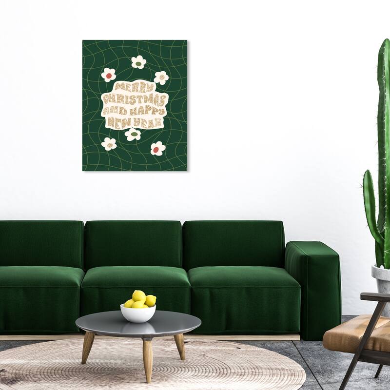 Wynwood Studio Canvas Holiday and Seasonal This Holiday Wishes Glitter Gold Modern & Contemporary Wall Art Canvas Print - 30 x 36