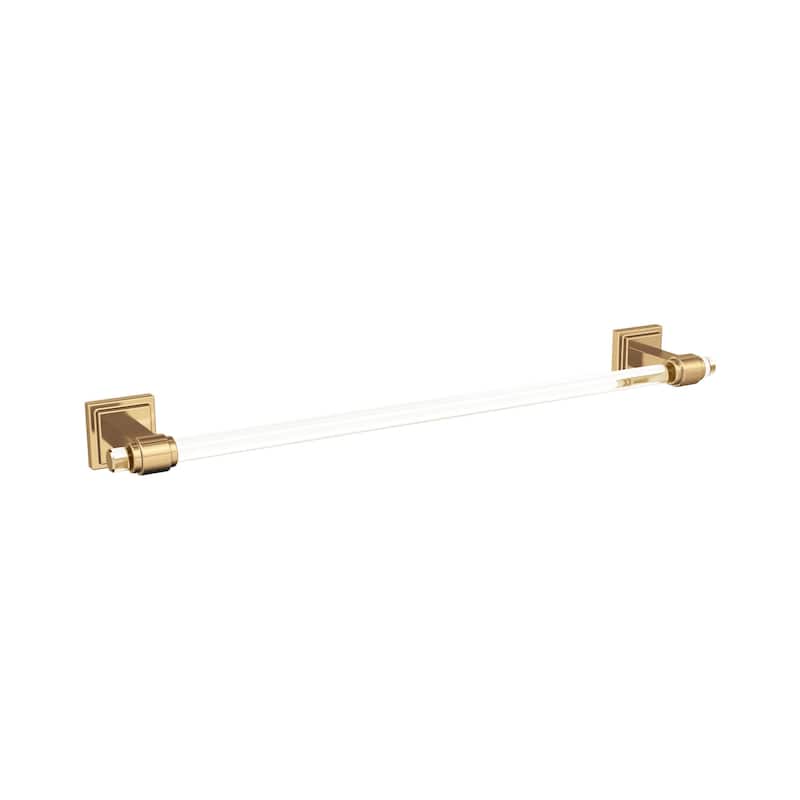 Amerock Glacio Contemporary Towel Bar - 18" - Clear/Champagne Bronze