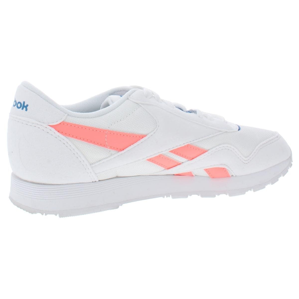 reebok white and pink classics nylon m txt sneakers
