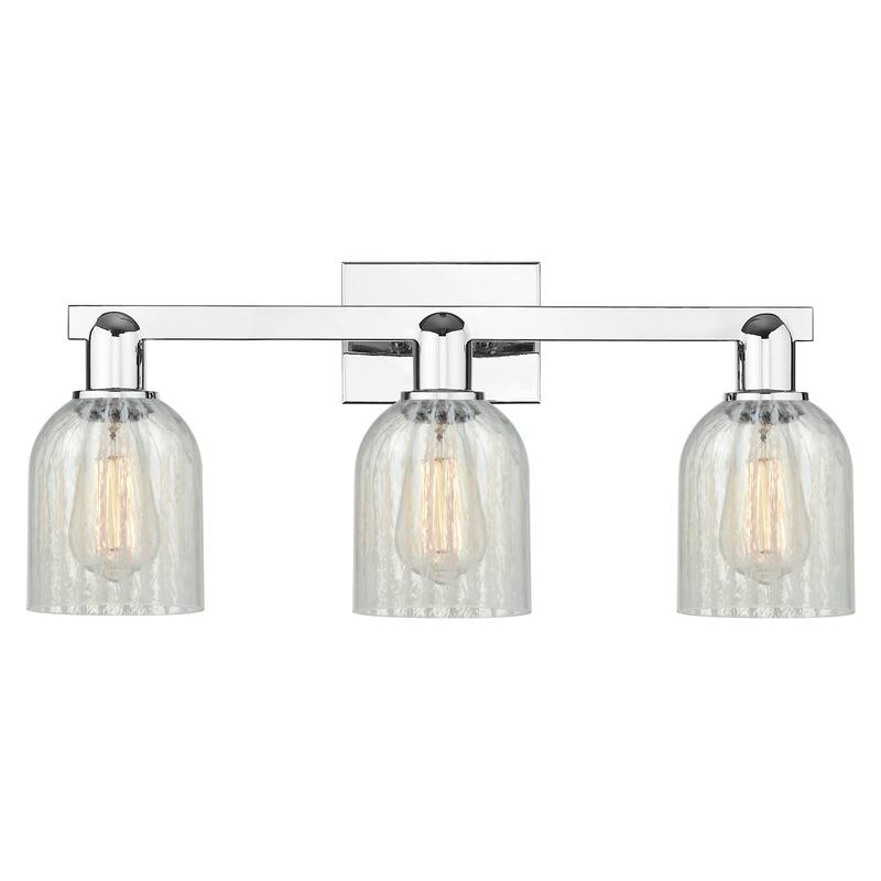 Innovations Lighting 716-3W-11-24 Caledonia Vanity Caledonia 3 Light - Polished Chrome / Mouchette