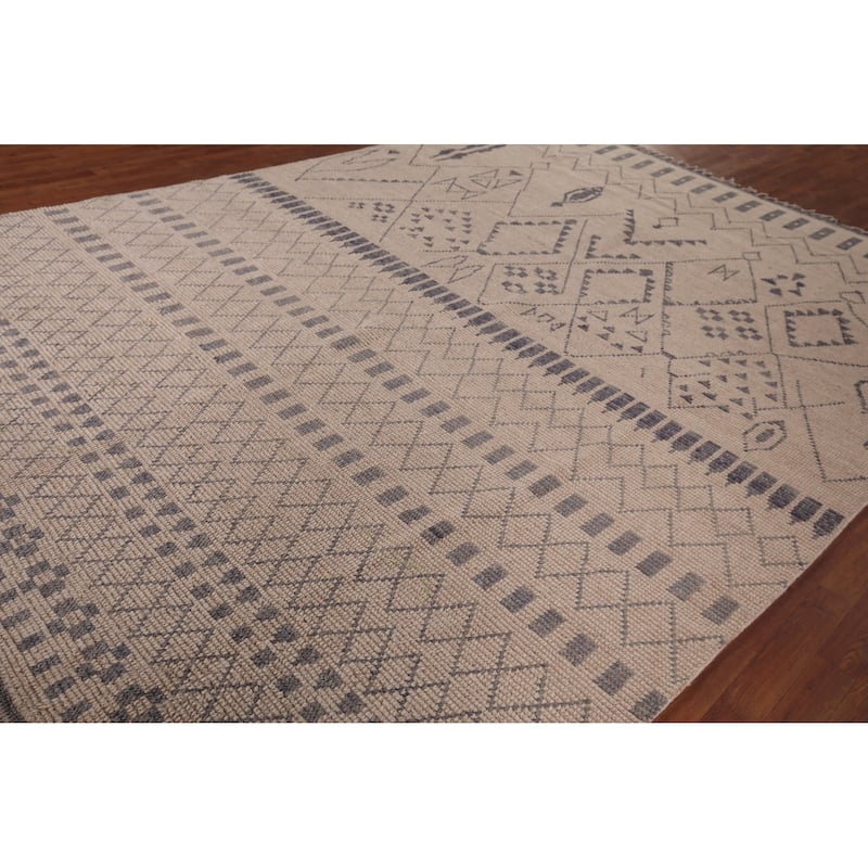 Trellis Moroccan Area Rug Handmade Wool Carpet - 8'11"x 12'6"